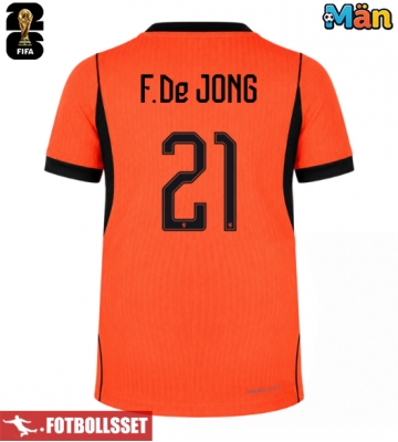 Nederländerna Frenkie de Jong #21 Hemmatröja VM 2026 Kortärmad